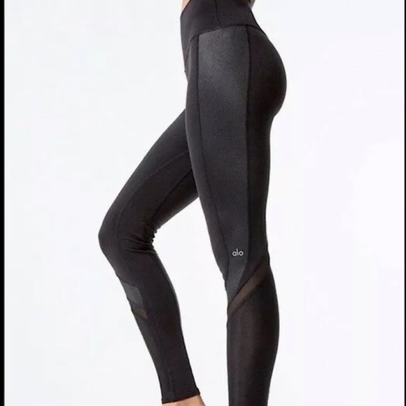 ALO Yoga Pants & Jumpsuits Alo Yoga Black Elevate Legging Mesh
